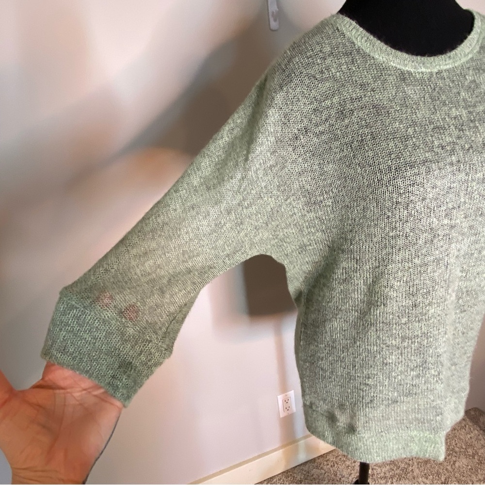 NOISY MAY Sage Mint Green Loose Knit Sweater Cardigan Lightweight Size Small - Picture 5 of 12